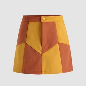 NWT Cider Colorblock Mini Skirt